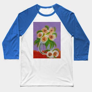 White Blossoms Baseball T-Shirt